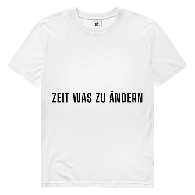 Herren Premium Bio T-Shirt ZEIT WAS ZU ÄNDERN hell