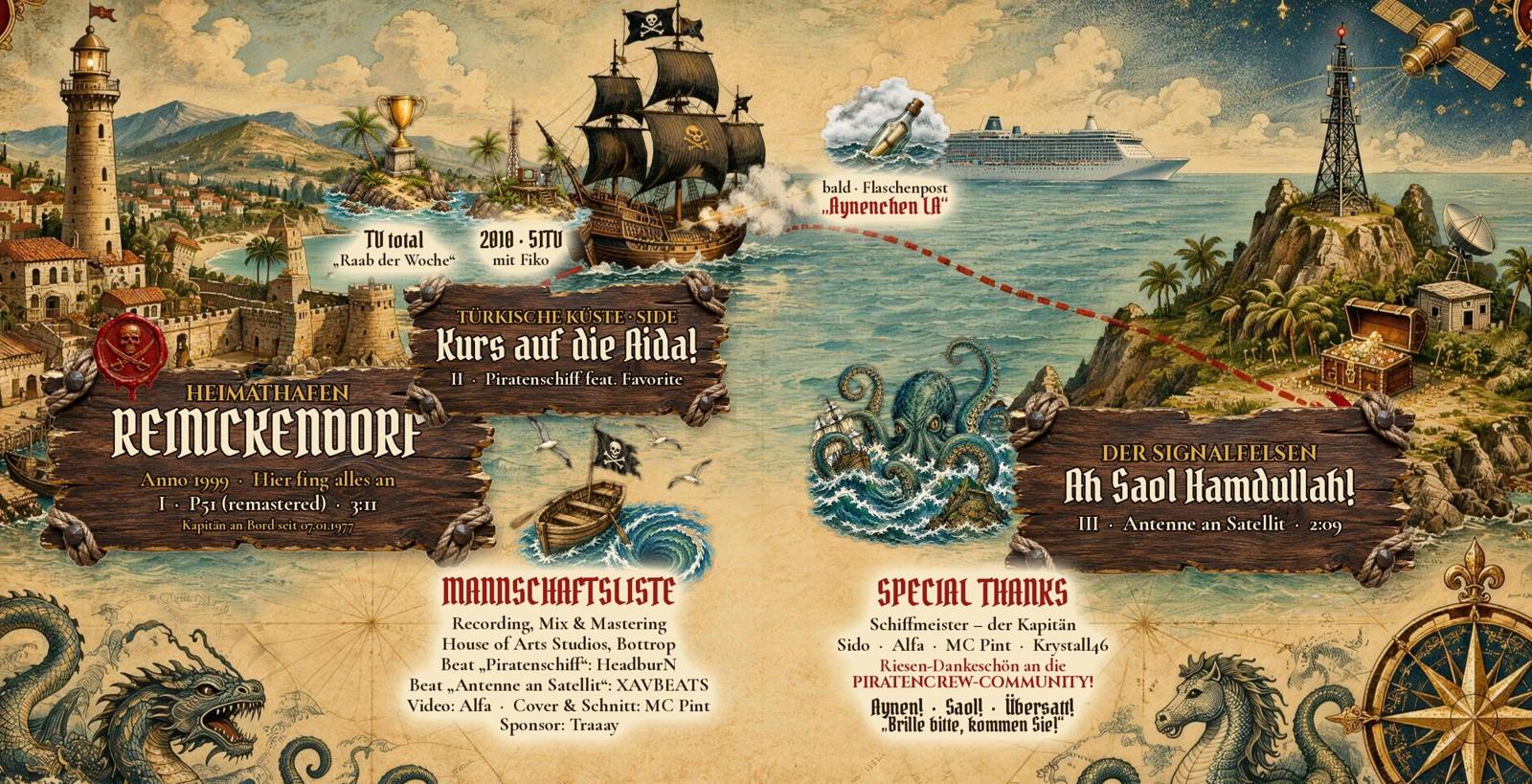 Schatzkarte der gemeinsamen Reise