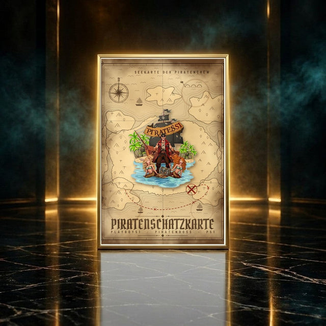 PIRATENSCHATZKARTE — Poster A3