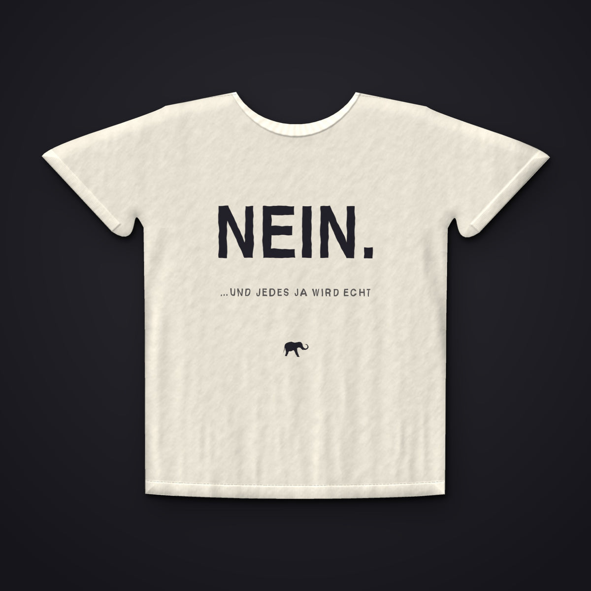 DAS NEIN — T-Shirt in Knochenweiß der Kollektion Zivilisation 0, Vorderansicht