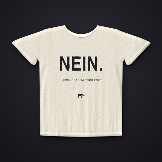 DAS NEIN — T-Shirt in Knochenweiß der Kollektion Zivilisation 0, Vorderansicht