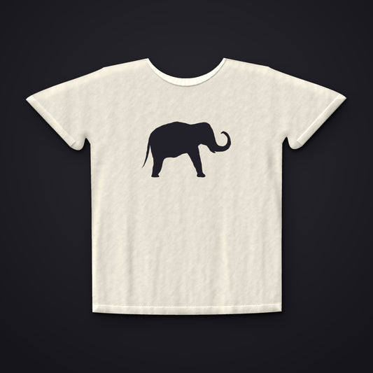 DAS ZEICHEN — T-Shirt in Knochenweiß der Kollektion Zivilisation 0, Vorderansicht