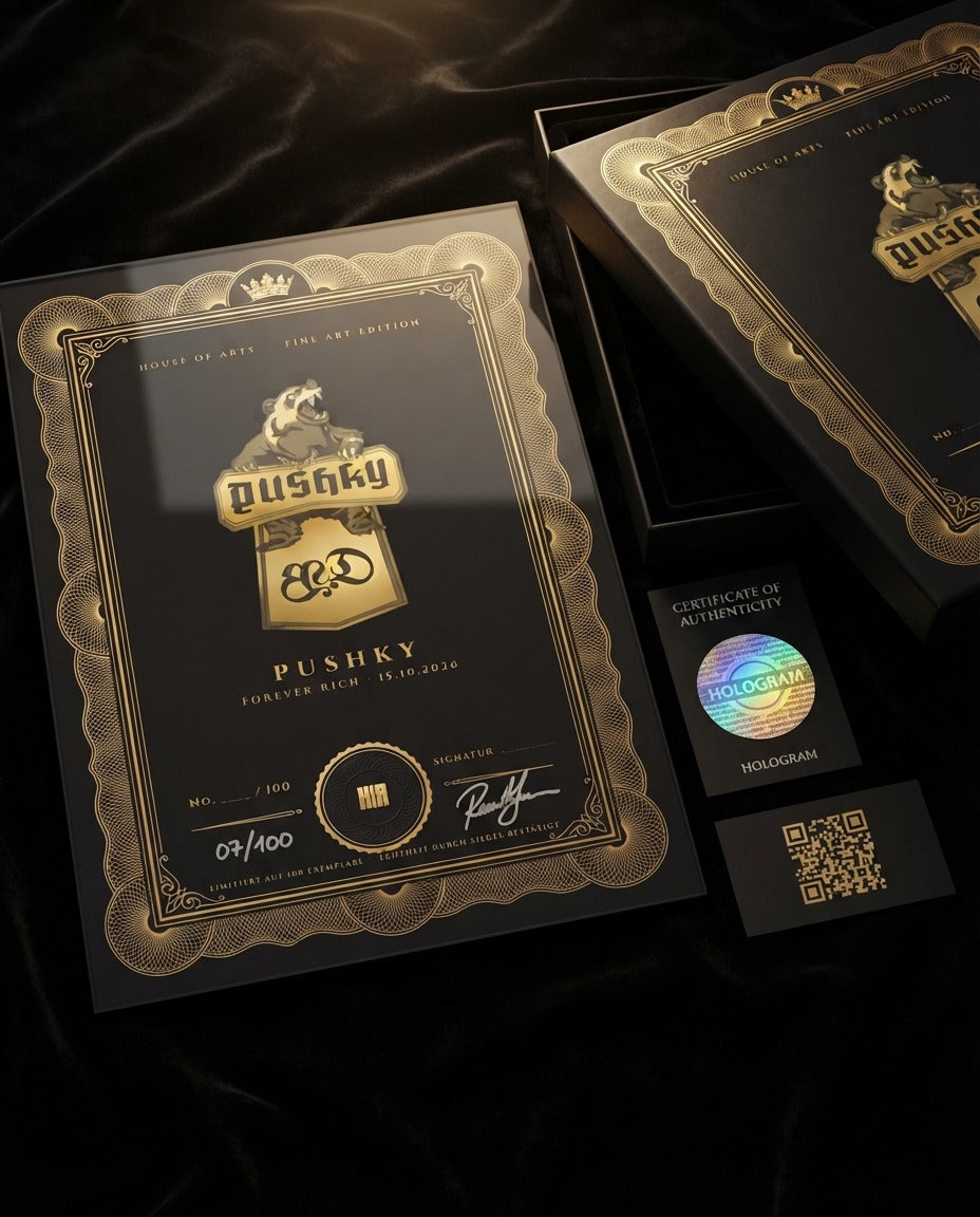 Artist Edition – handsigniert, nummeriert, Hologramm-Zertifikat