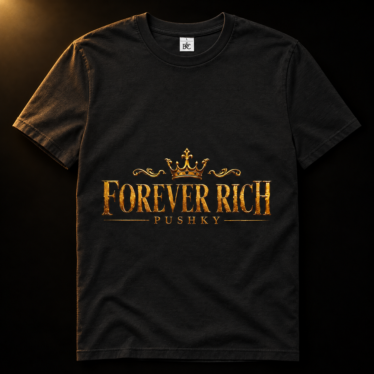 FOREVER RICH T-Shirt Schwarz Gold