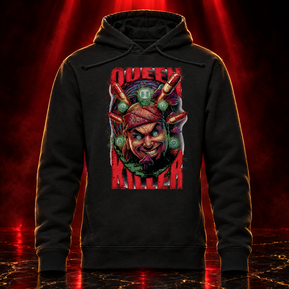 QUEENKILLER - Hoodie (Vollmotiv) - Produktfoto