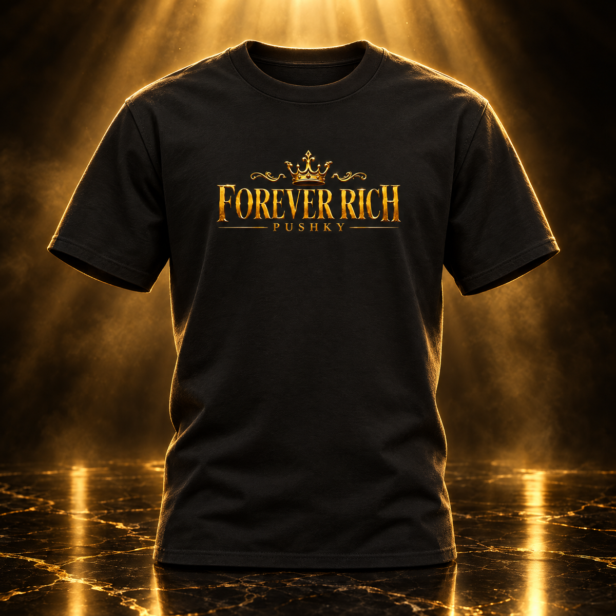 PUSHKY FOREVER RICH T-Shirt Gold - Produktfoto