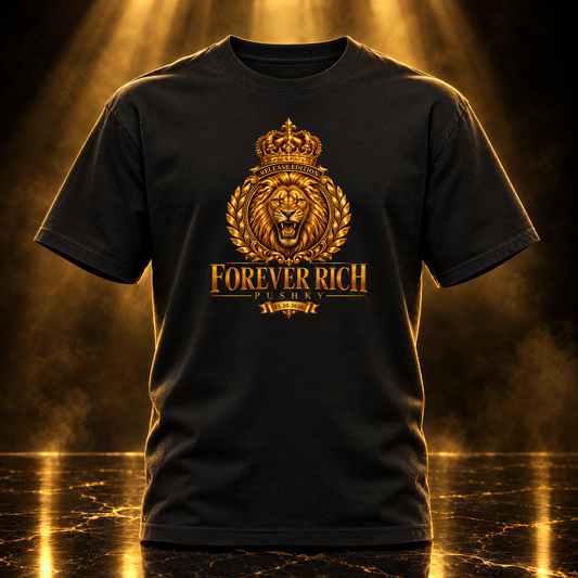 Exklusives Release-Edition-Shirt – goldenes Löwenwappen mit Krone