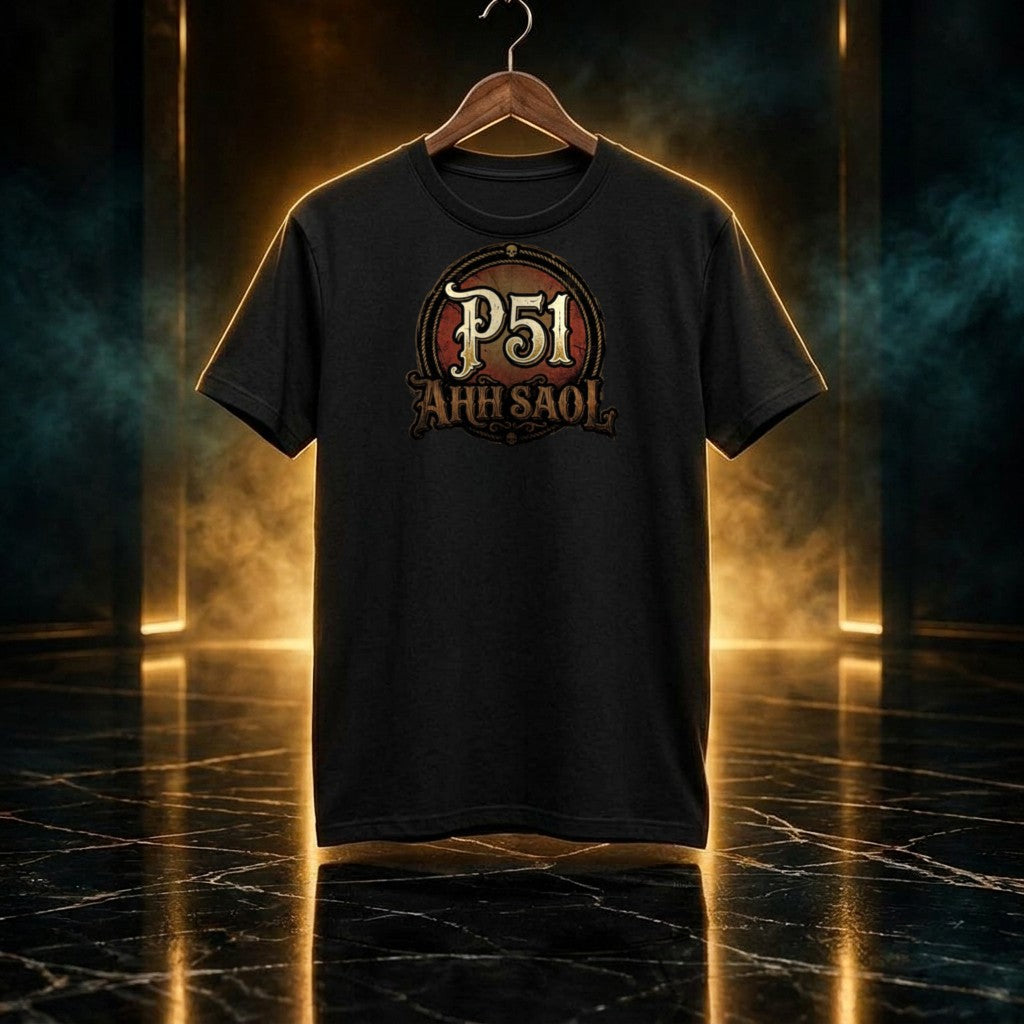 P51 AHH SAOL T-Shirt schwarz, Vorderseite
