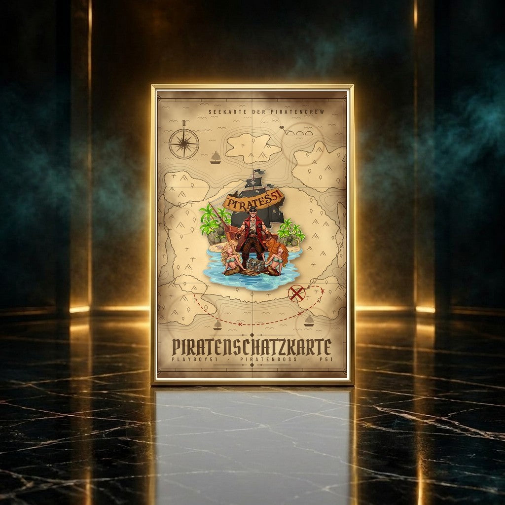 Piratenschatzkarte Poster A3, Playboy51