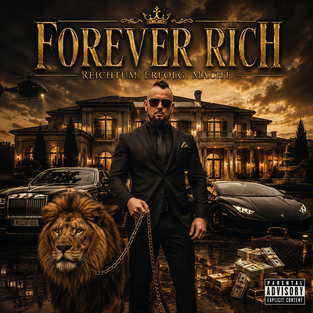 PUSHKY — FOREVER RICH, Albumcover, Release 15.10.2026