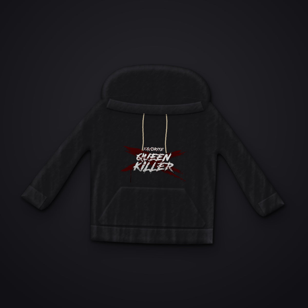 QUEENKILLER — Favorite-Motiv auf schwarzem Hoodie