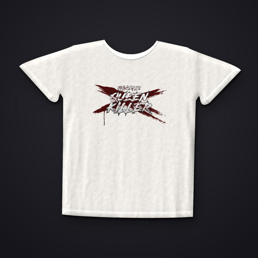 QUEENKILLER — Favorite-Motiv auf weißem T-Shirt