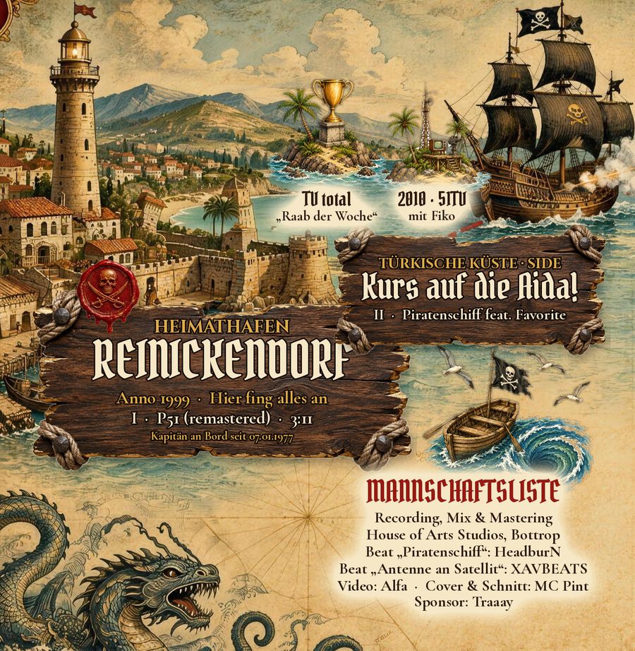 Booklet linke Innenseite: Heimathafen Reinickendorf, Mannschaftsliste