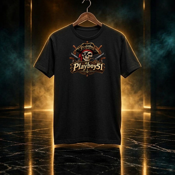 PIRATENBOSS — T-Shirt Schwarz